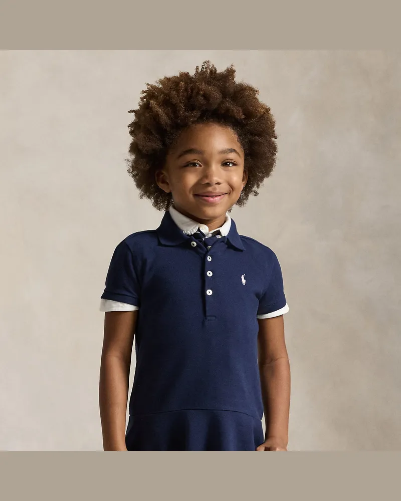 Ralph Lauren Polokleid aus Stretchpiqué Blue