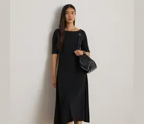 Kurzgrößen - Geripptes Midikleid aus Baumwollstretch