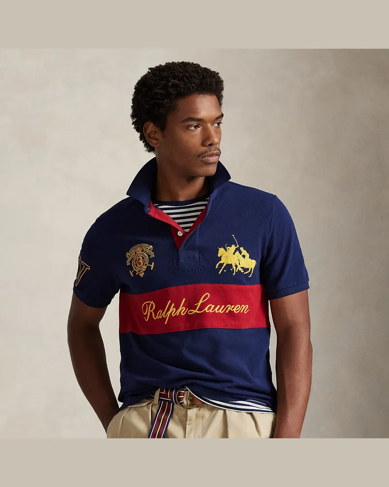Ralph Lauren Classic-Fit Piqué-Poloshirt mit Wappen Blue