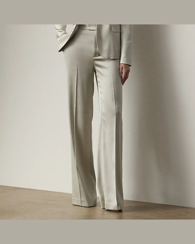 Ralph Lauren Hose Dean aus Stretchsatin Cream