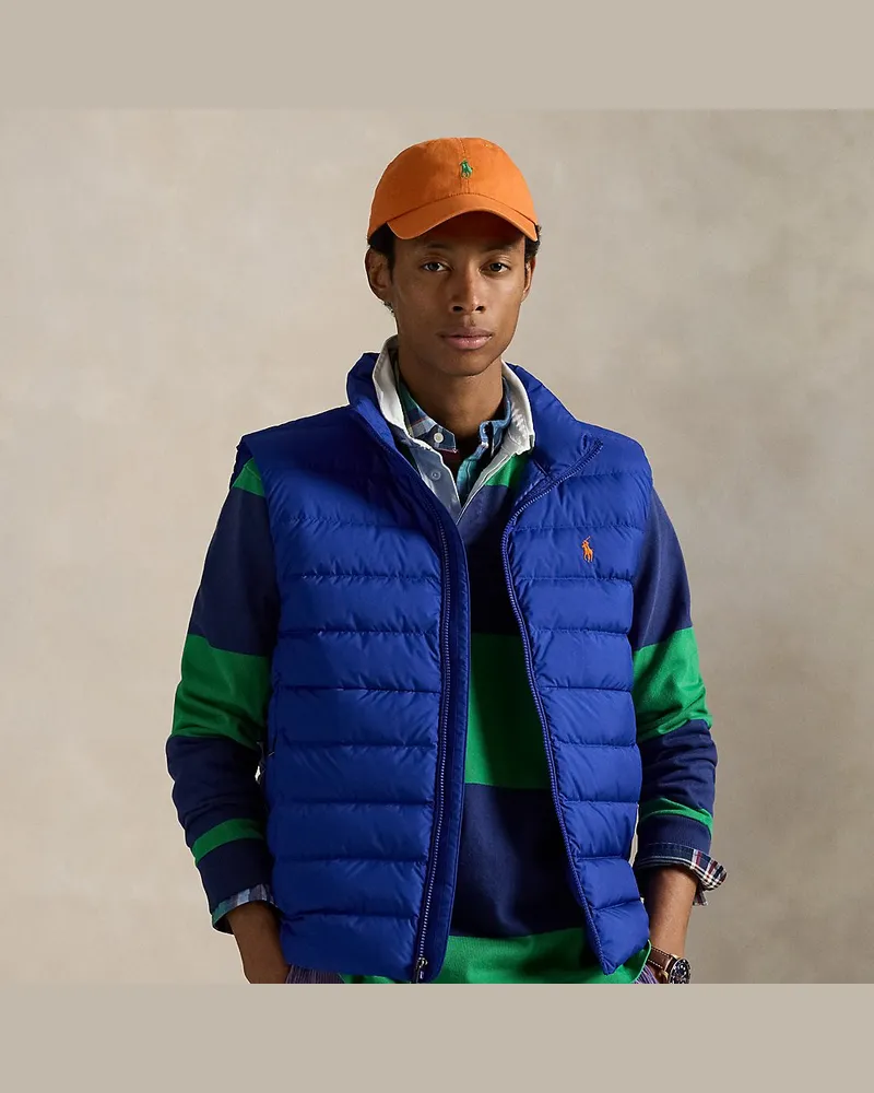 Ralph Lauren Die verstaubare Daunenweste Colden Blue
