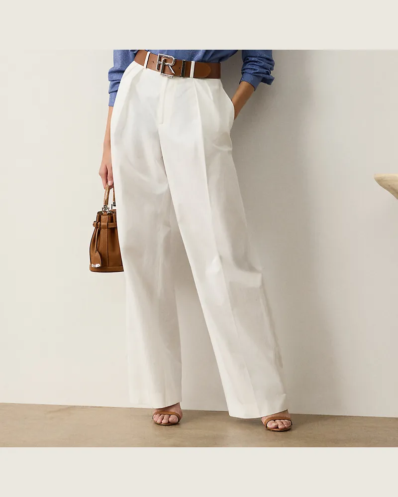 Ralph Lauren Hose Jody aus vorgewaschener Baumwolle White