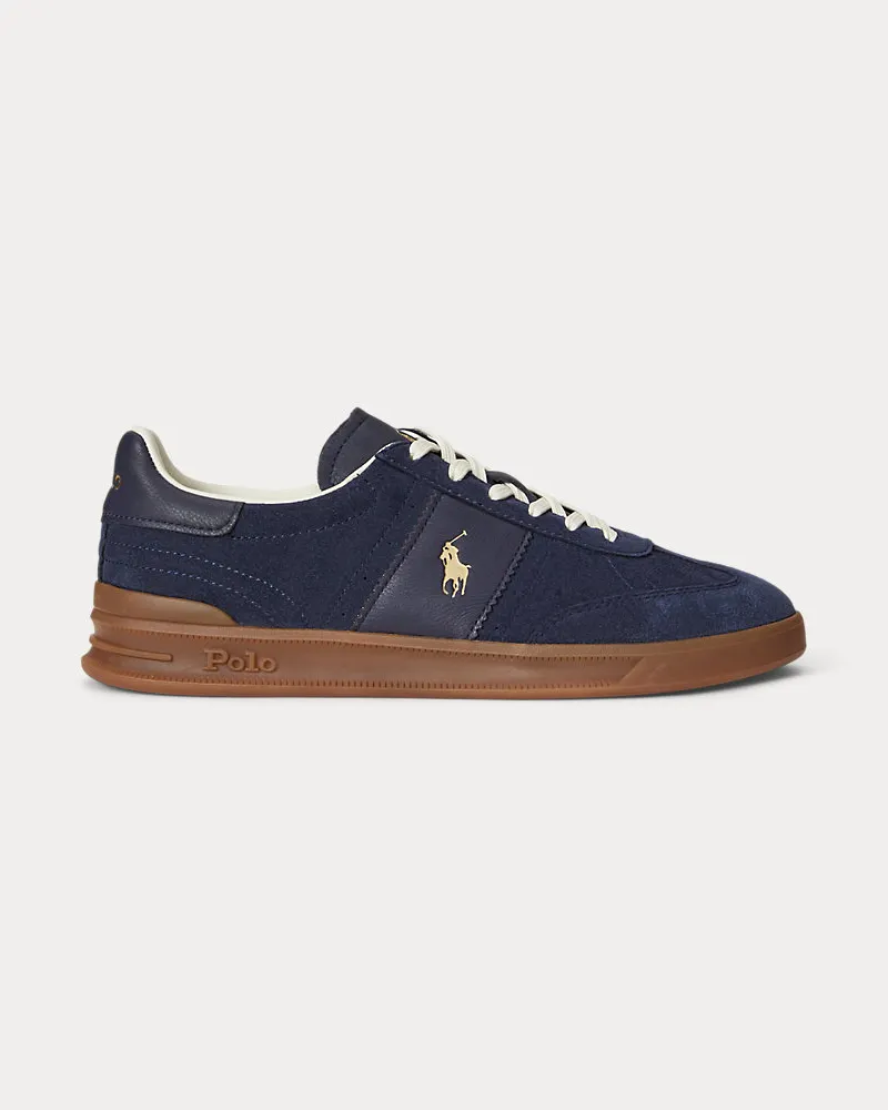 Ralph Lauren Sneaker Heritage Aera aus Wildleder Blue