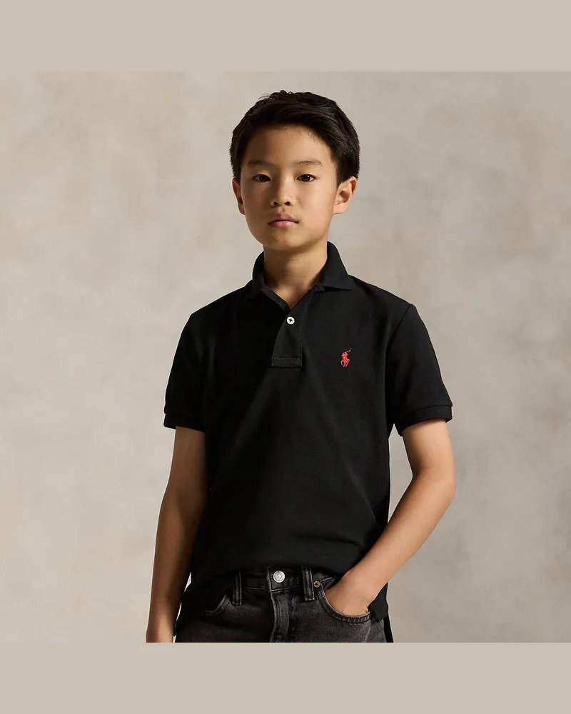Ralph Lauren Slim-Fit Poloshirt aus Baumwollpiqué Black