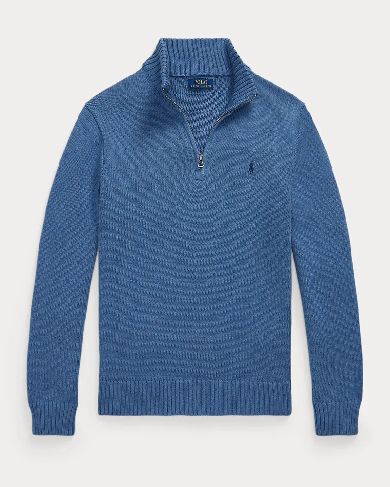Ralph Lauren Baumwollpullover mit Halbrollkragen Blue