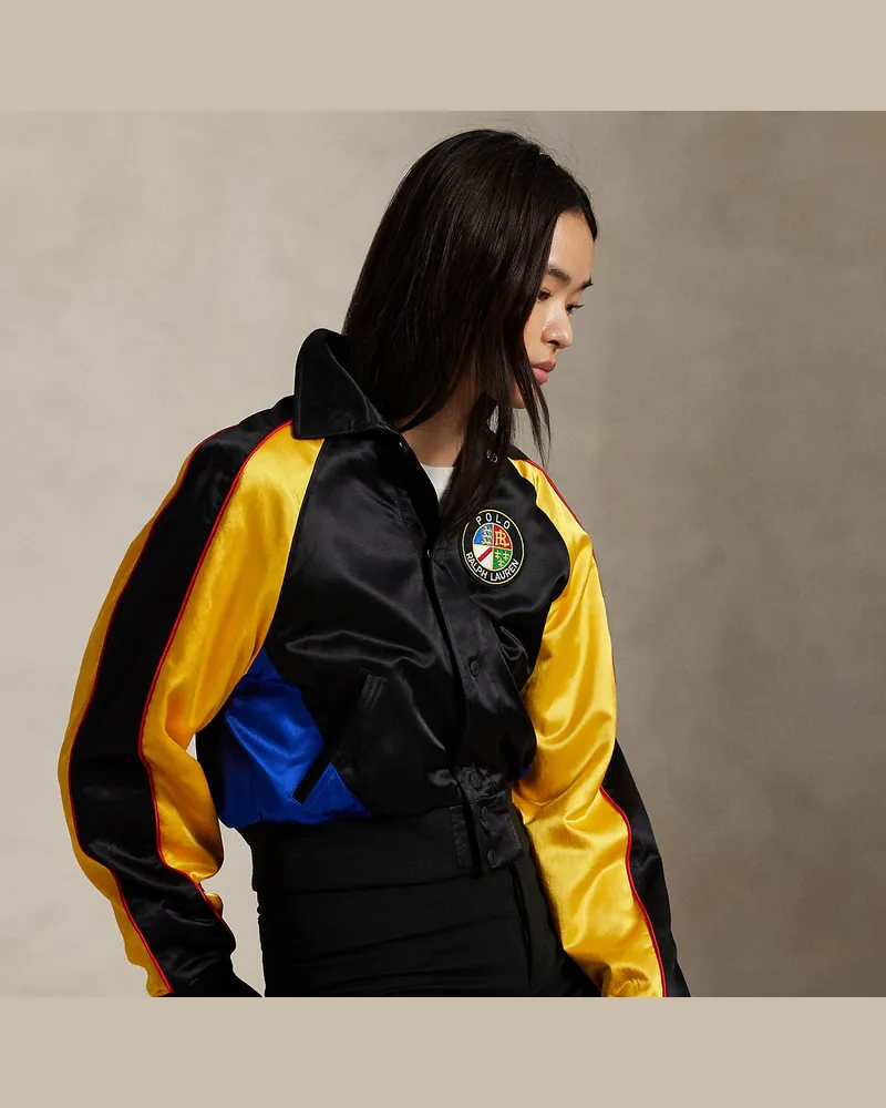 Ralph Lauren Bomberjacke aus Satin Black