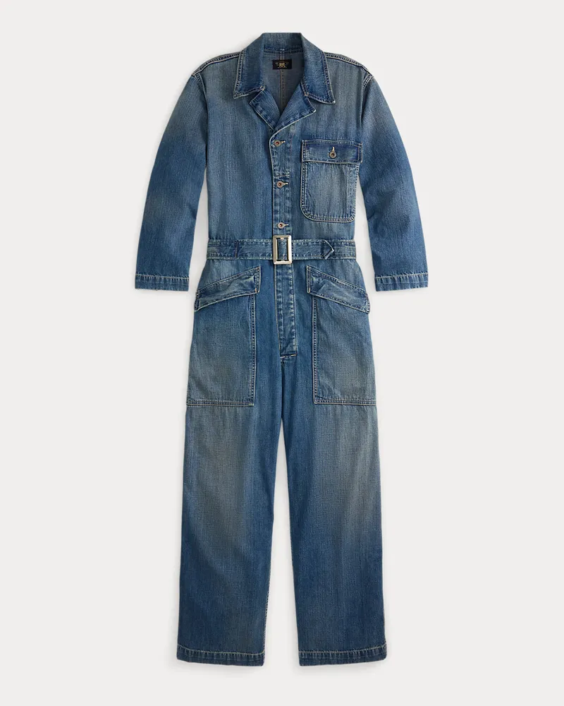 Ralph Lauren Indigoblauer Denim-Overall Blue