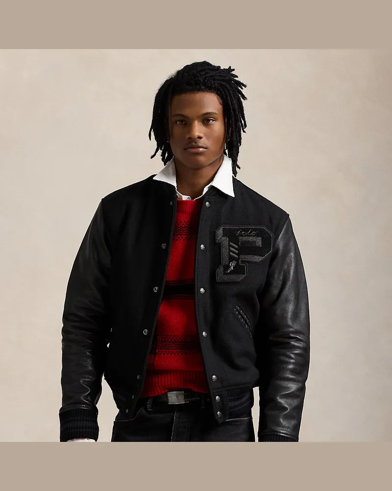 Ralph Lauren Die klassische College-Jacke Black