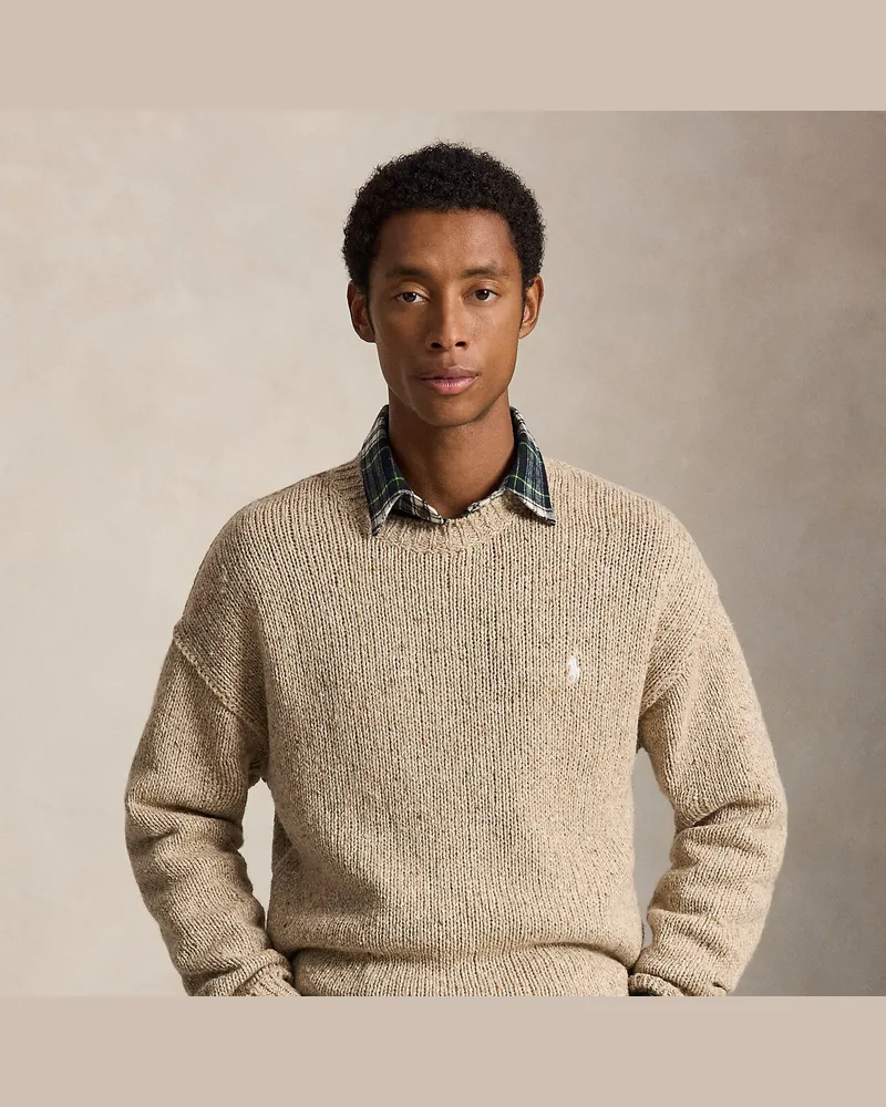 Ralph Lauren Rundhalspullover aus einer Wollmischung Natural