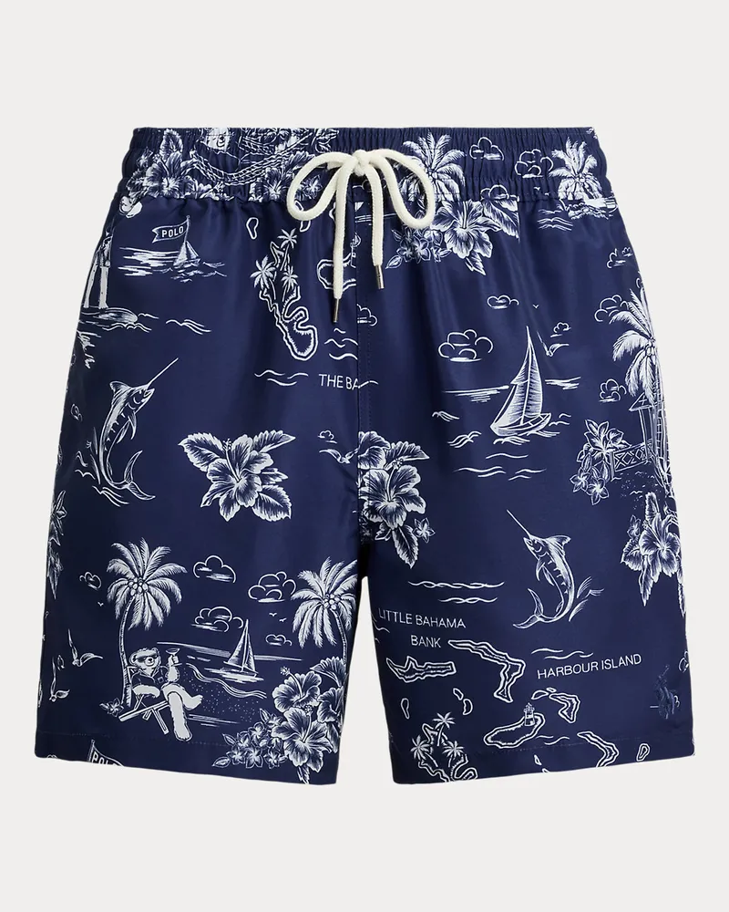 Ralph Lauren Badeshorts Traveler mit Polo Bear Blue