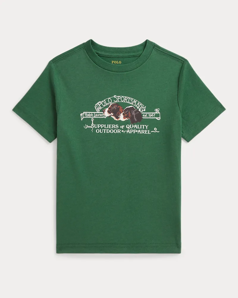 Ralph Lauren Baumwolljersey-T-Shirt Polo Sportsman Green