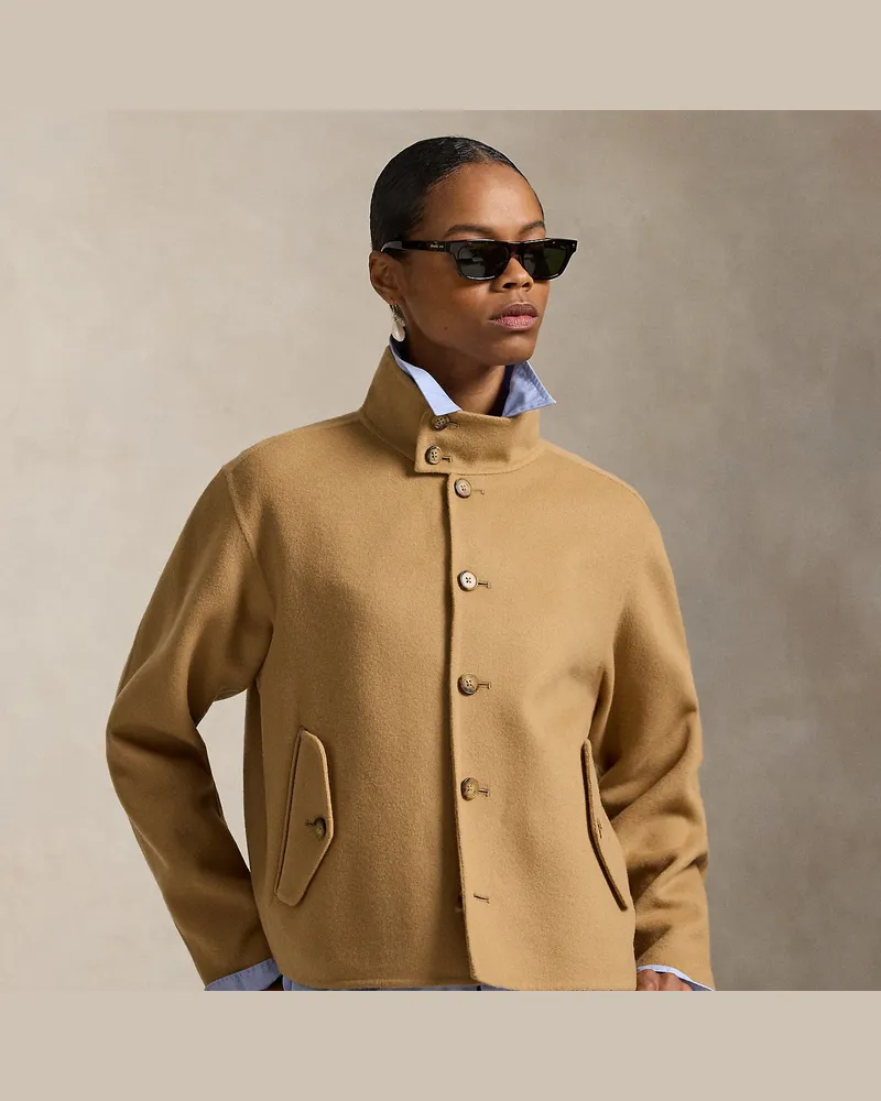 Ralph Lauren Jacke aus beidseitigem Wollstoff Tan