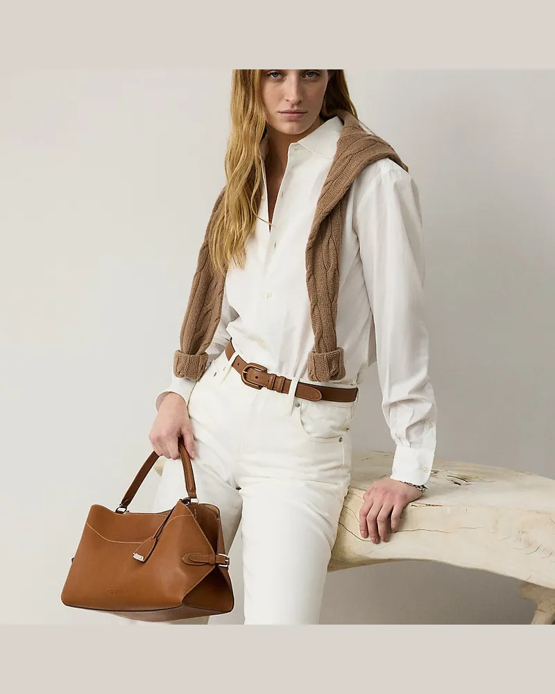 Ralph Lauren Die Schultertasche  Ralph Lauren aus Kalbsleder Brown