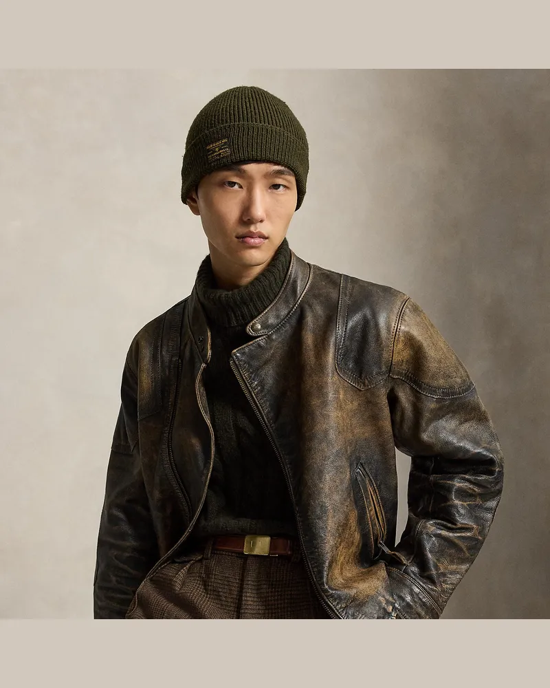 Ralph Lauren Bikerjacke aus Leder Brown
