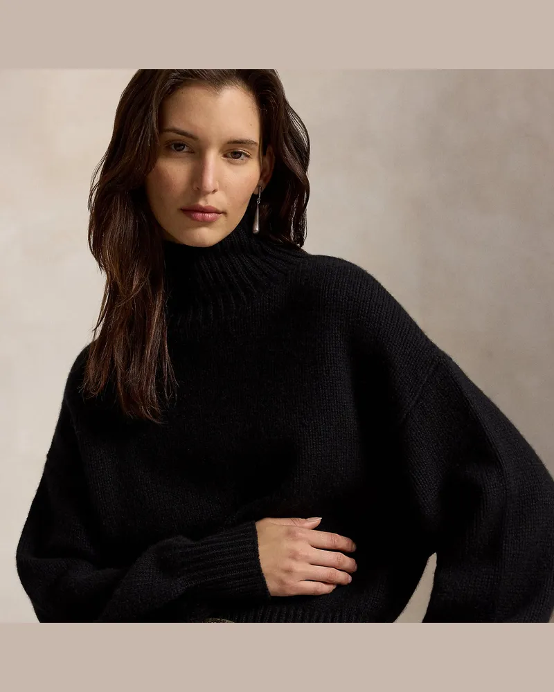 Ralph Lauren Kaschmirpullover mit Tunnelkragen Black
