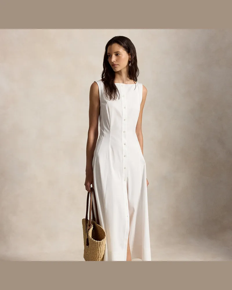 Ralph Lauren Bahnenkleid aus Baumwolle White