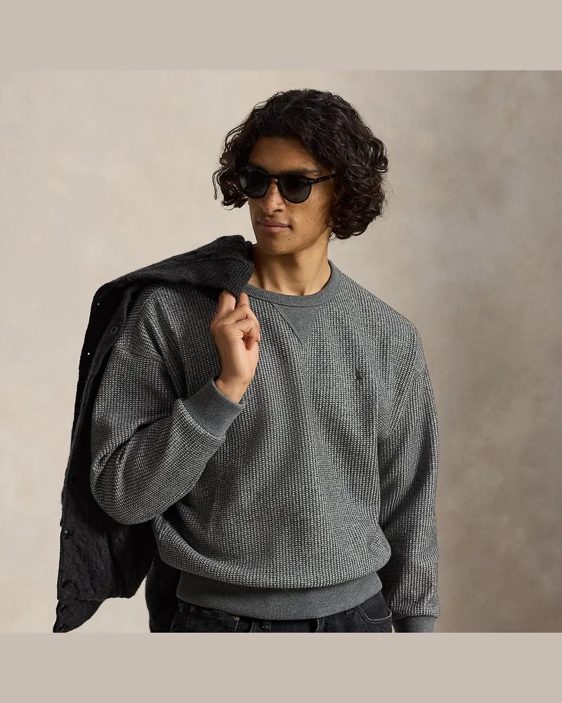 Ralph Lauren Relaxed-Fit Sweatshirt aus Waffelpiqué Grey