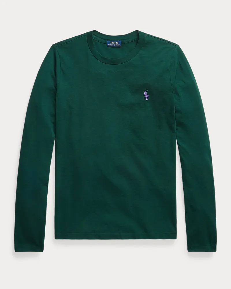 Ralph Lauren Langärmliges Rundhals-T-Shirt aus Jersey Green
