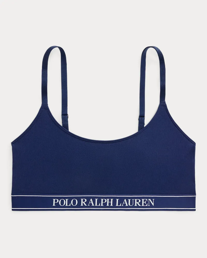 Ralph Lauren Bustier mit wiederholtem Logo Blue