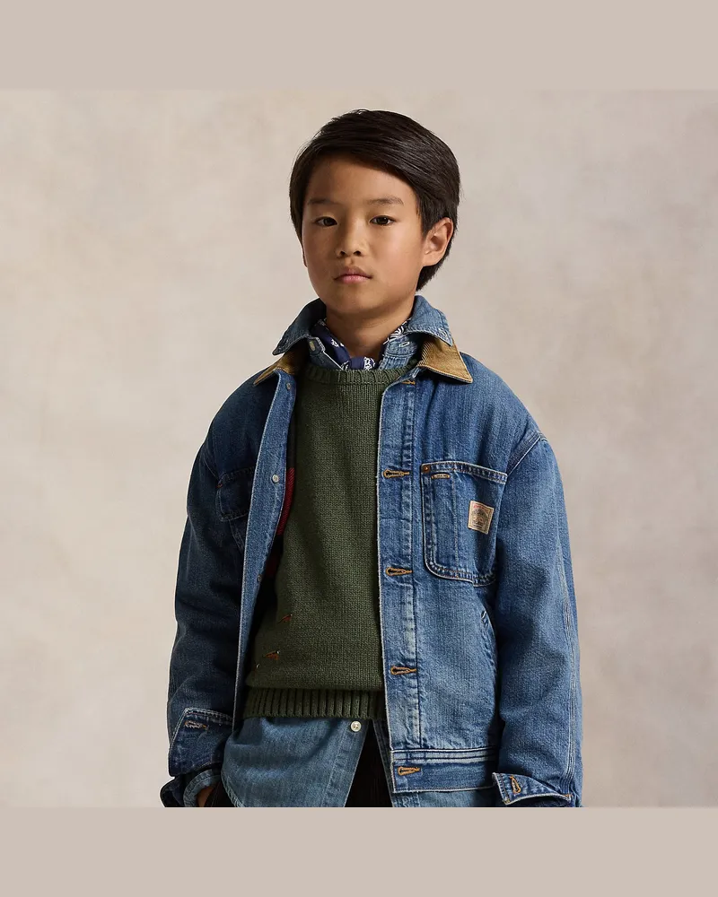 Ralph Lauren Jeansjacke mit Kordsamtkragen Multi