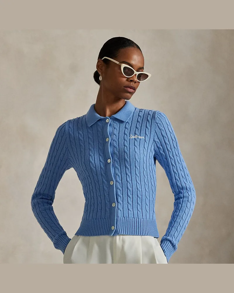 Ralph Lauren Die Strickjacke Spelman College Blue