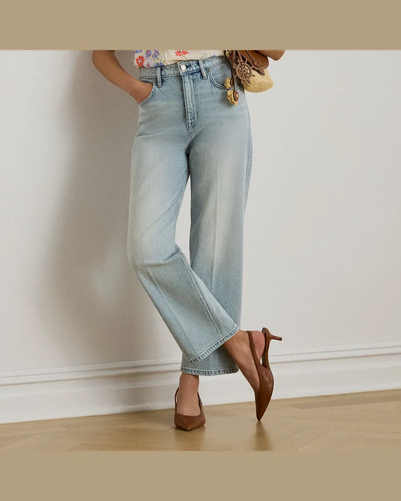 Ralph Lauren Relaxed-Straight-Fit Jeans in 3/4-Länge Blue