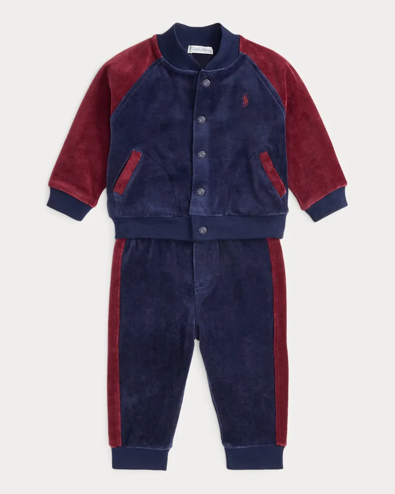 Ralph Lauren Baseballjacke & Jogginghose aus Velours Multi