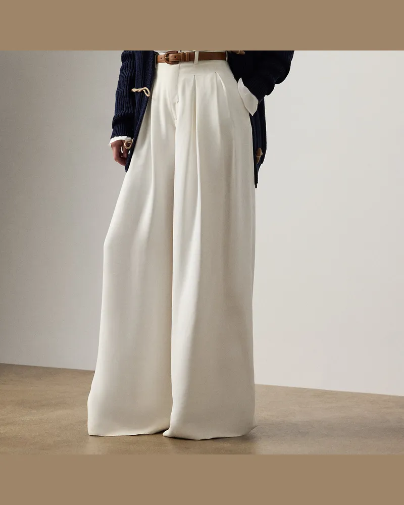 Ralph Lauren Bundfaltenhose Greer aus Cady Cream