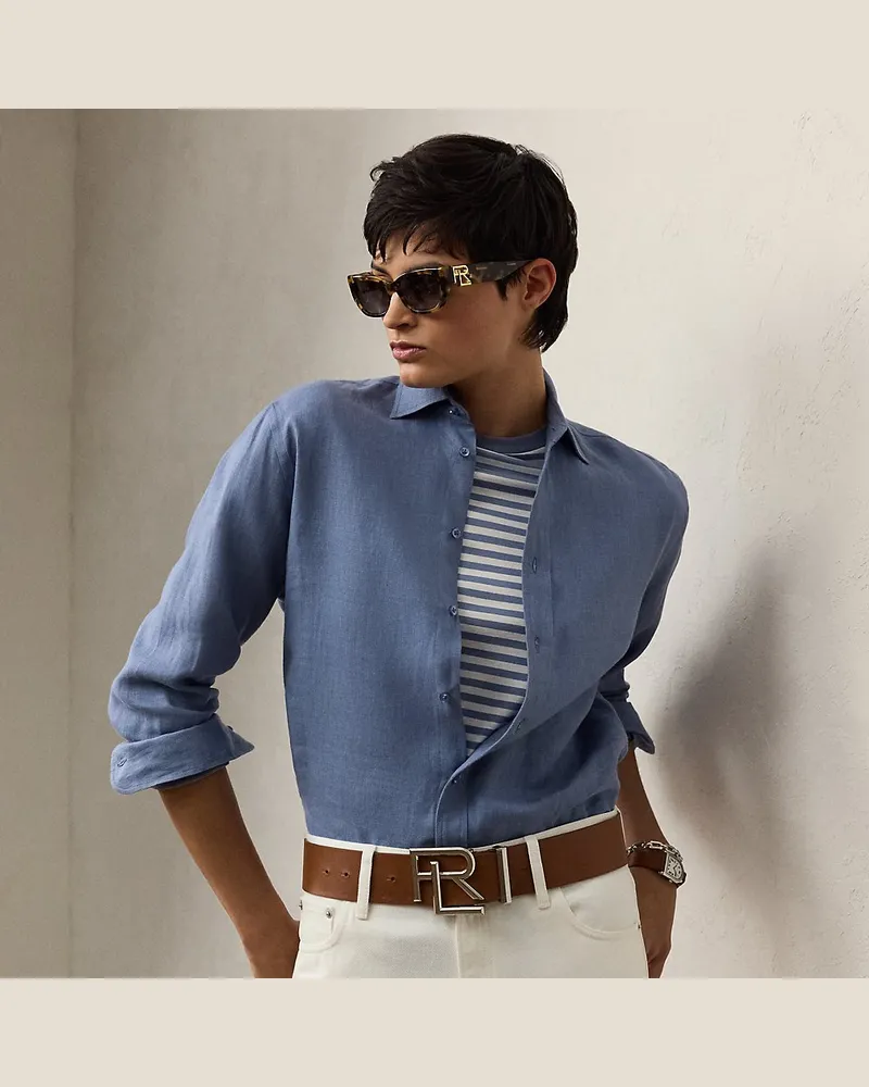 Ralph Lauren Relaxed-Fit Leinenhemd Adrien Blue
