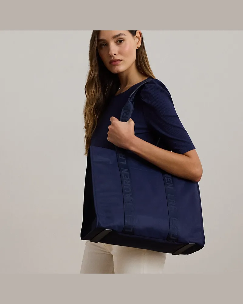 Ralph Lauren Extragroße Tragetasche Stevie aus Nylon Blue