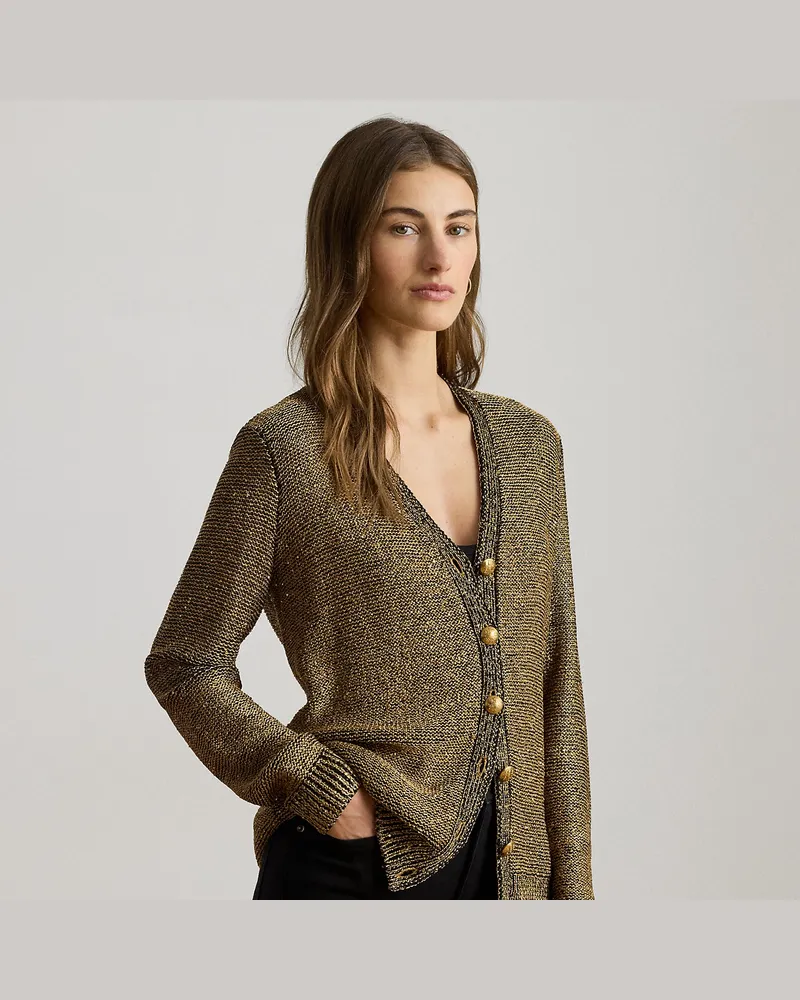 Ralph Lauren Paillettenbesetzte Strickjacke Black