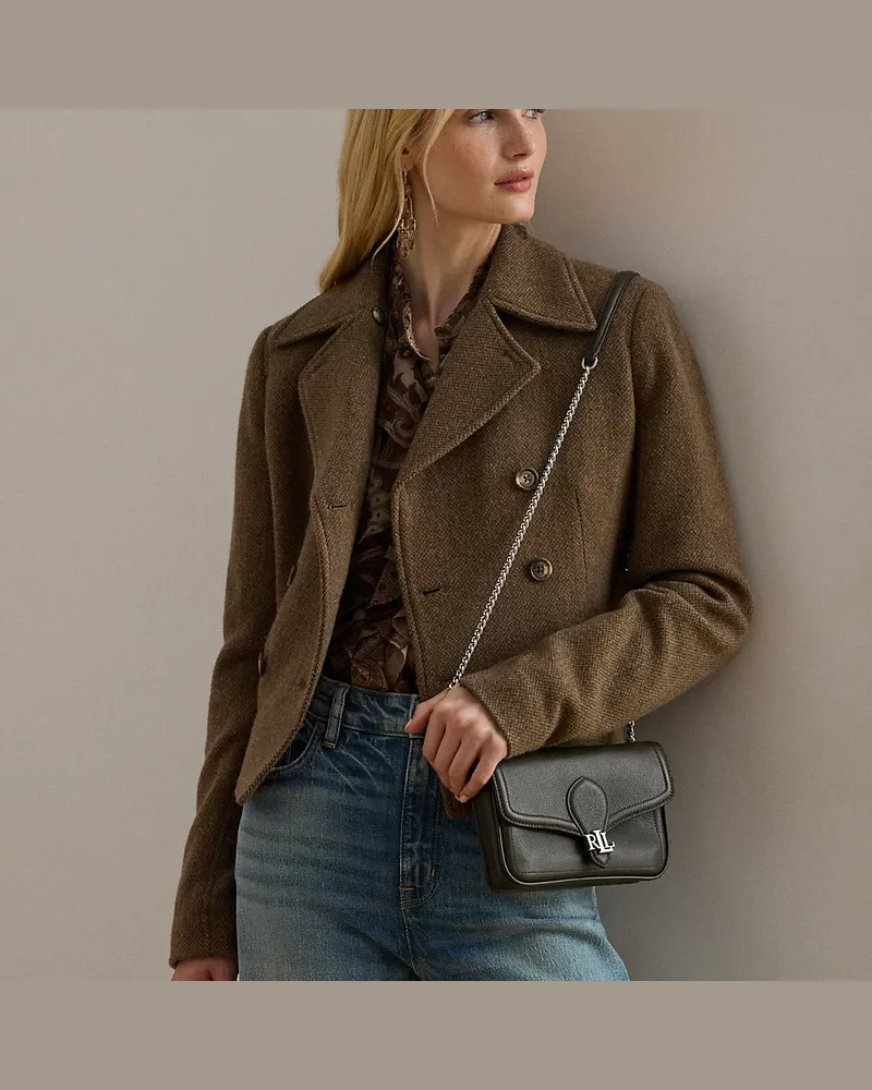 Ralph Lauren Umhänge-Geldbörse Bradley aus Leder Green