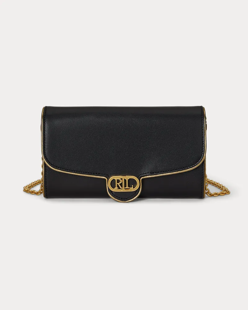 Ralph Lauren Mittelgroße Leder-Umhängetasche Adair Black