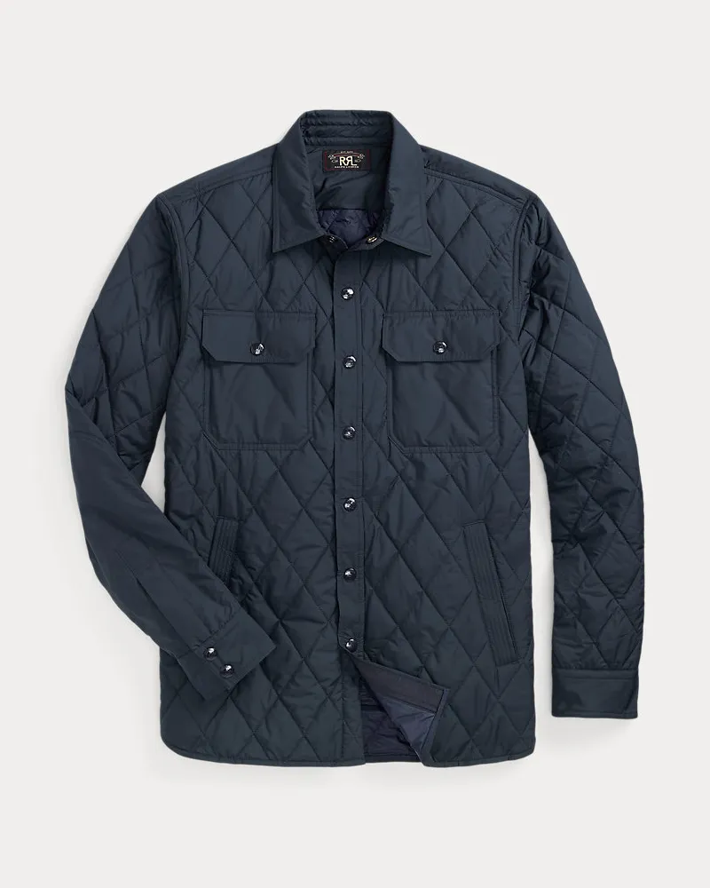 Ralph Lauren Gesteppte Hemdjacke Blue