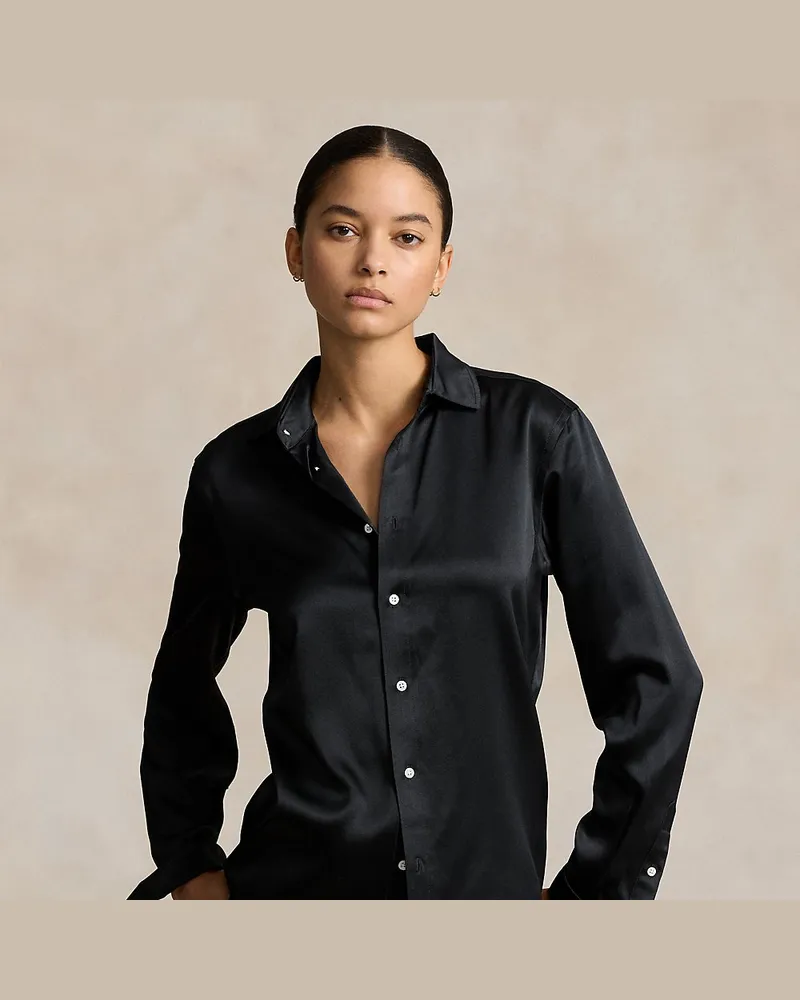 Ralph Lauren Slim-Fit Hemd aus Seide Black