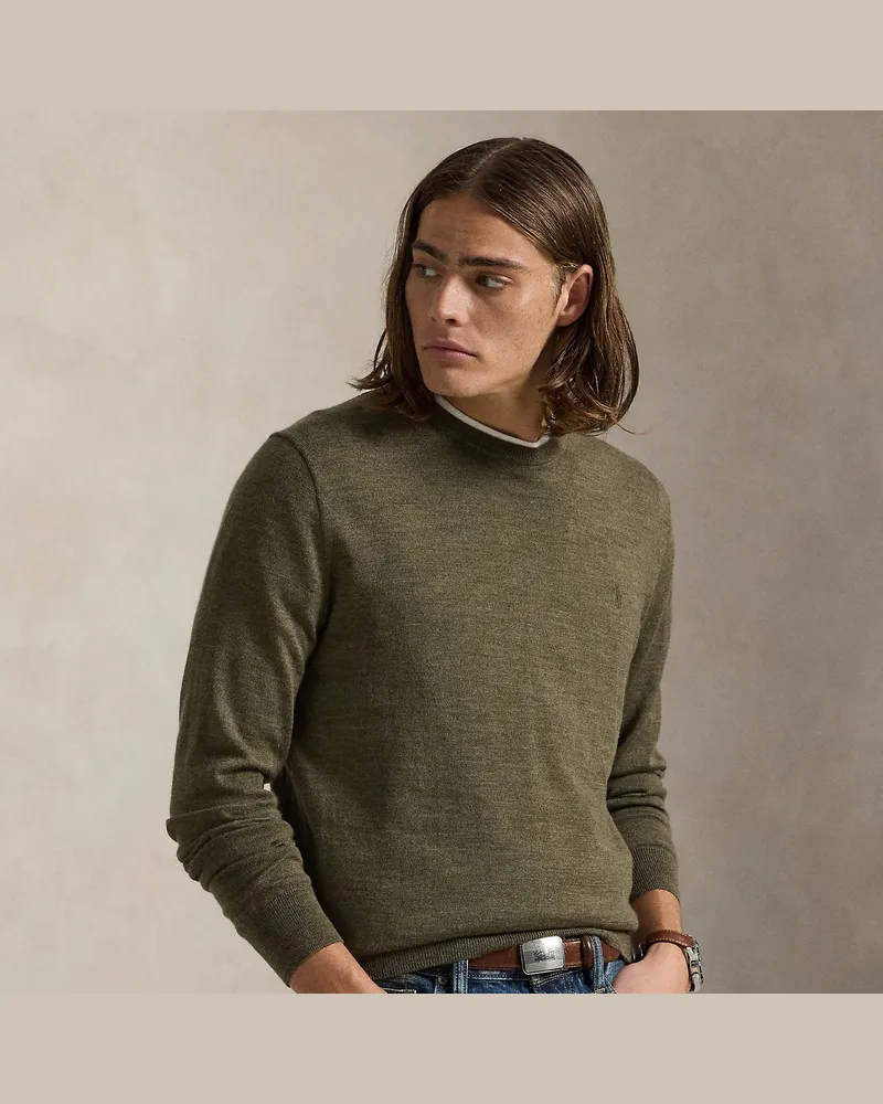 Ralph Lauren Slim-Fit Pullover aus waschbarer Wolle Green