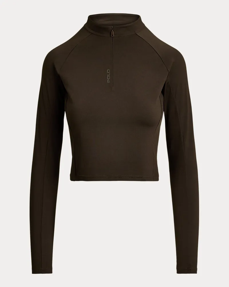 Ralph Lauren Verkürzter Pullover aus Jersey Brown