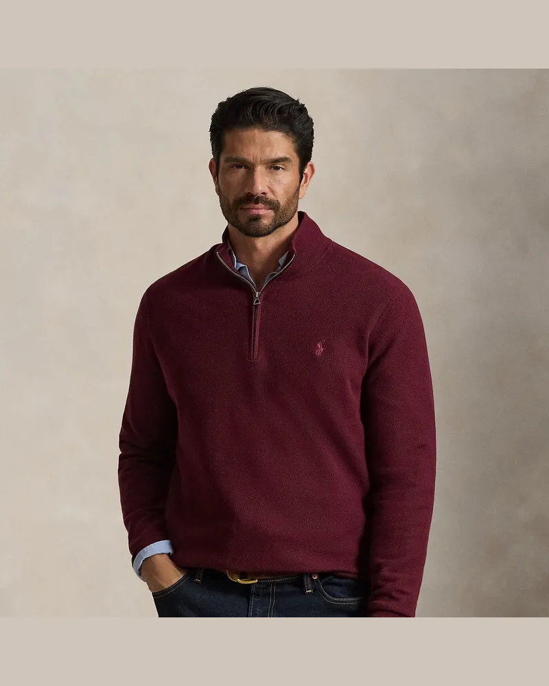 Ralph Lauren Große Größen - Pullover aus Baumwollpiqué Purple