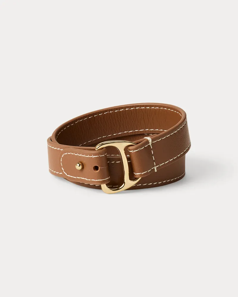 Ralph Lauren Wickelarmband mit vergoldeten Details Brown