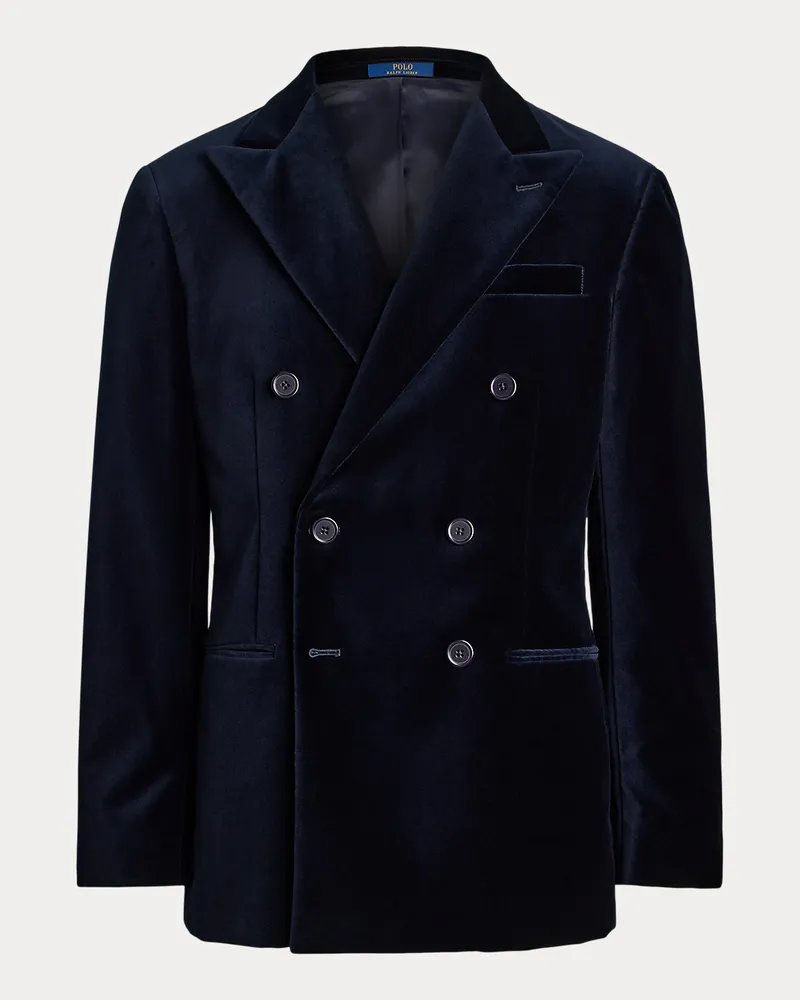 Ralph Lauren Modern-Fit Polo-Jacke aus Samt Blue