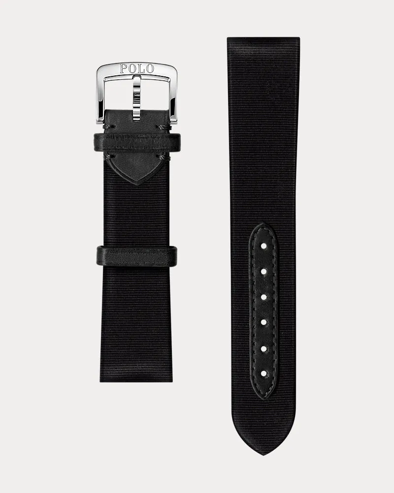 Ralph Lauren Uhrenarmband aus Seidenfaille Black