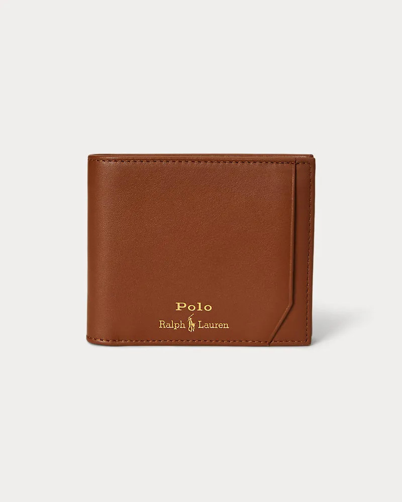 Ralph Lauren 3-in-1-Brieftasche aus Leder Brown