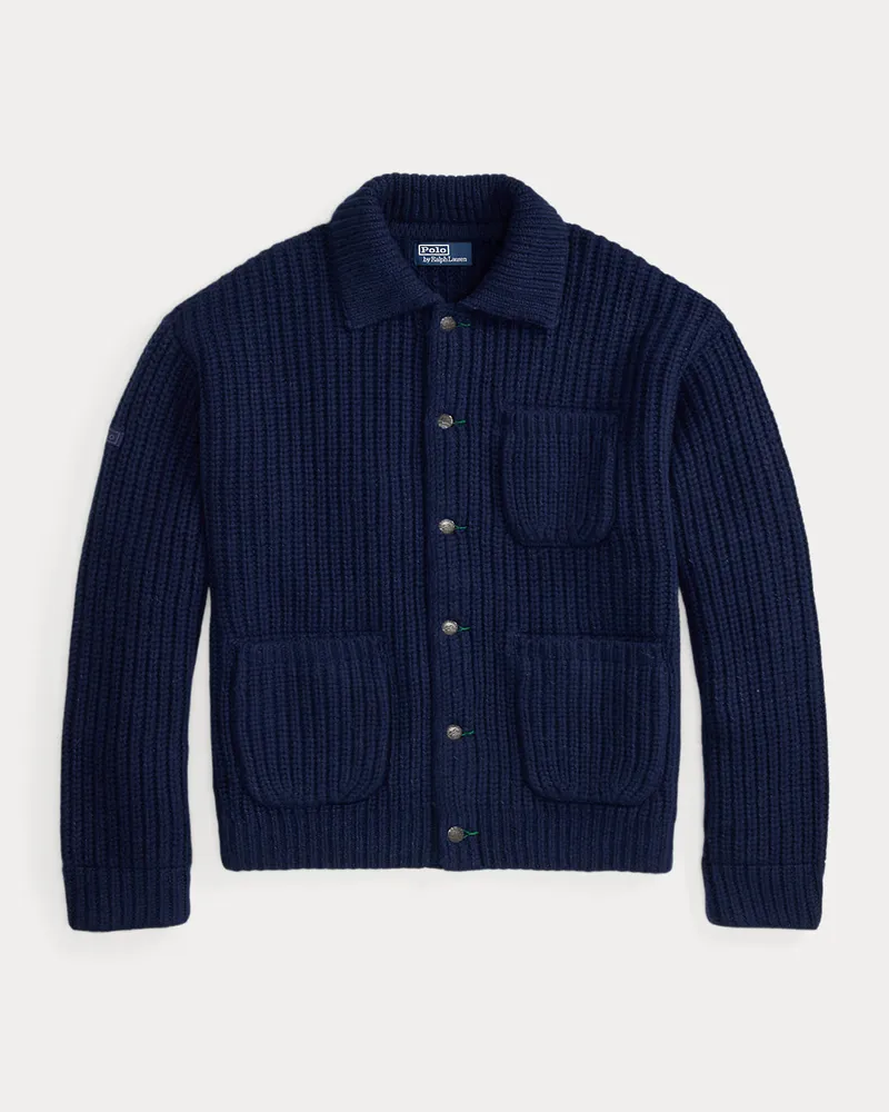 Ralph Lauren Relaxed-Fit Strickjacke aus Wollmischung Blue