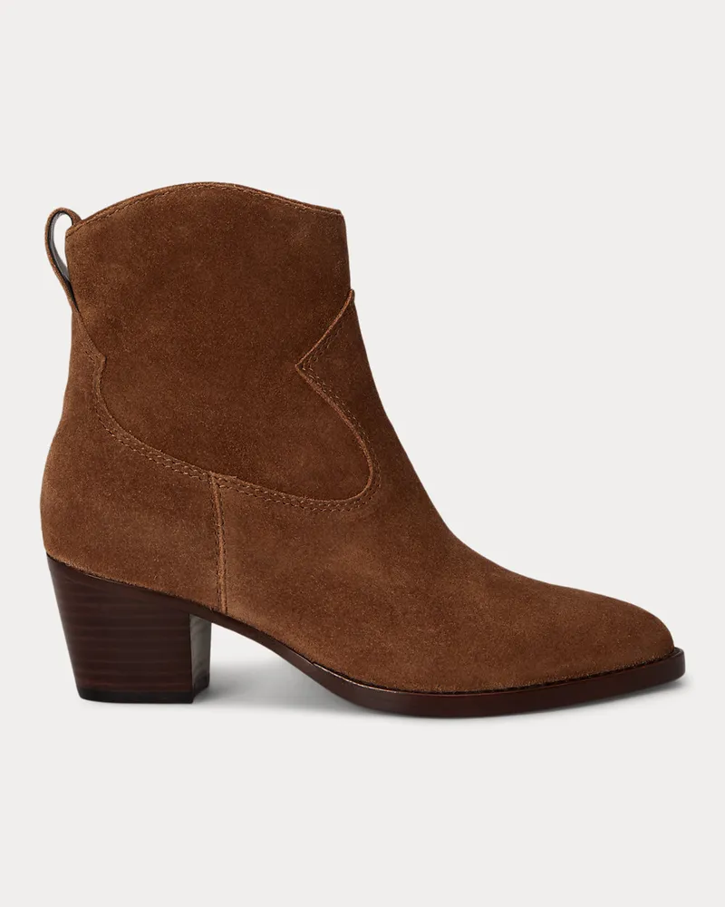 Ralph Lauren Stiefelette Harpher aus Wildleder Brown