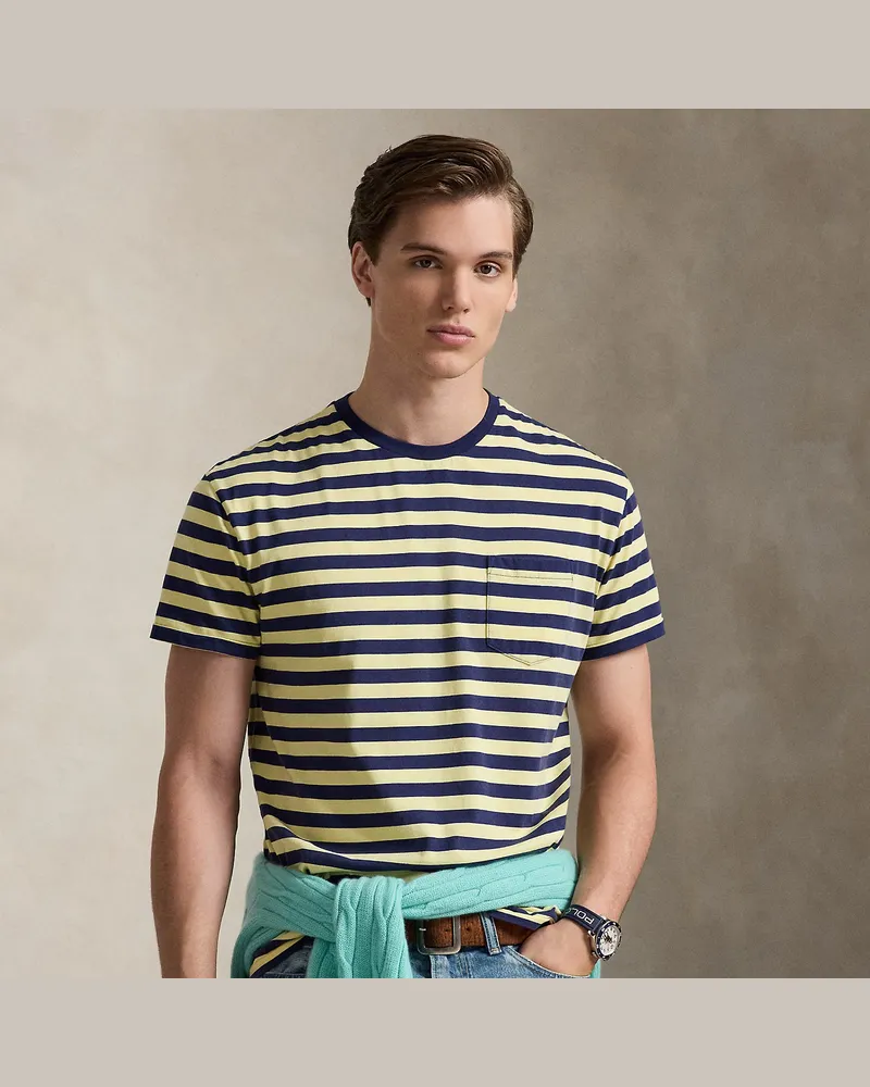 Ralph Lauren Classic-Fit Jersey-T-Shirt mit Streifen Yellow