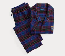 Karierter Flanell-Pyjama mit Polo Bear