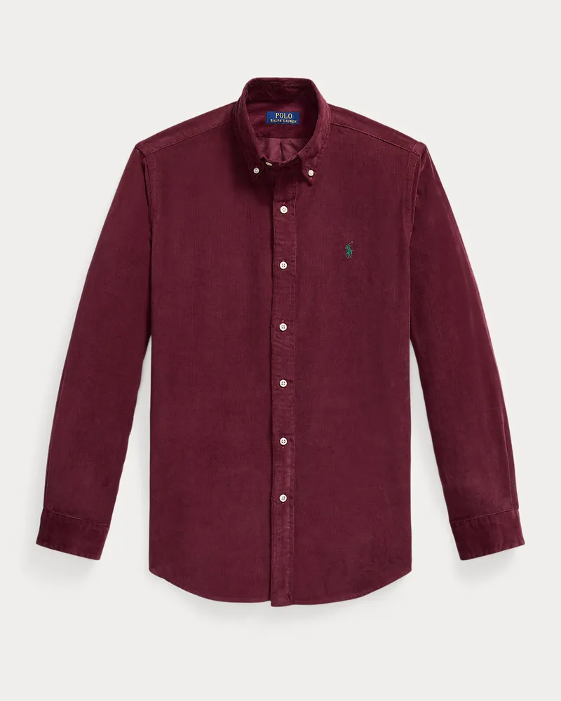 Ralph Lauren Custom-Fit-Kordsamthemd Red