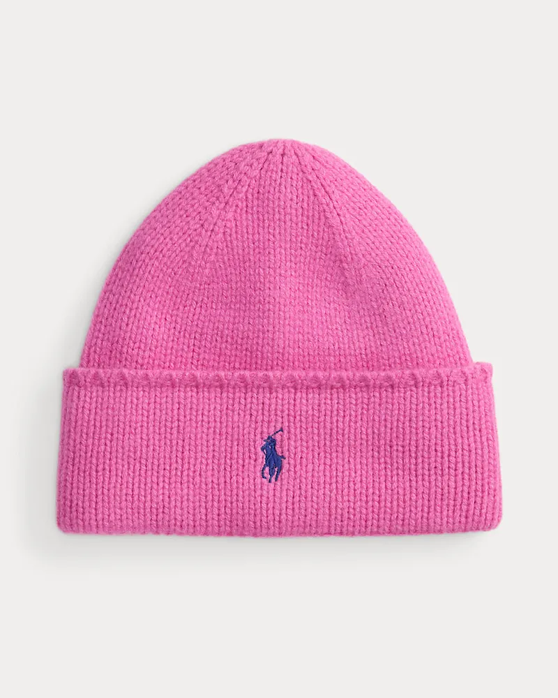 Ralph Lauren Strickmütze aus Wolle Pink