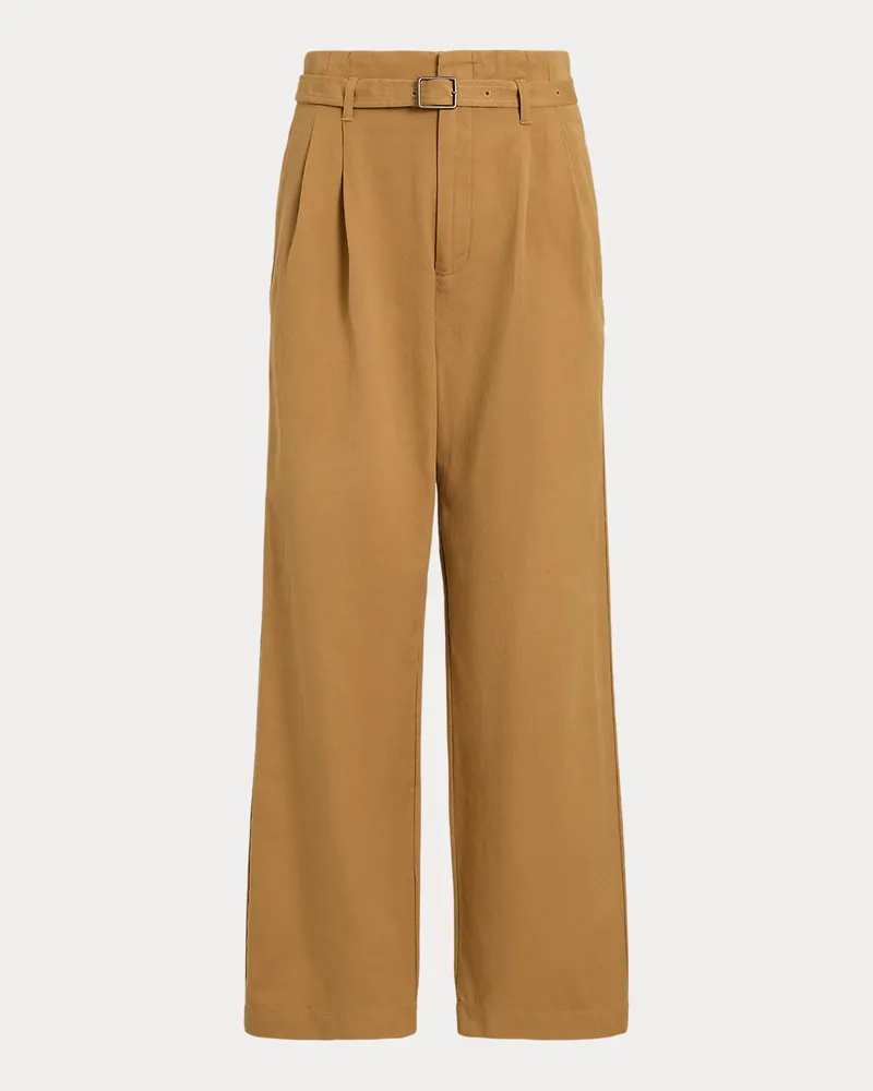 Ralph Lauren Hose mit Bund- und Bügelfalten Tan