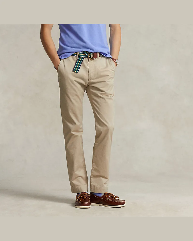 Ralph Lauren Vorgewaschene Slim-Fit Chino mit Stretch Tan